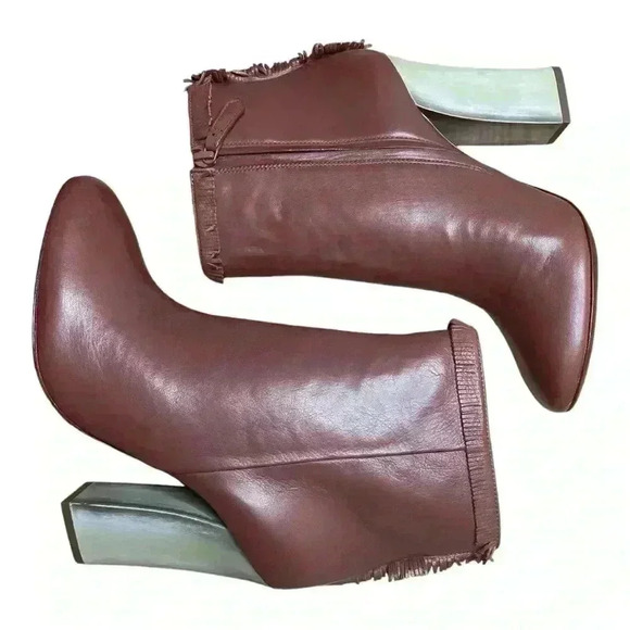 NIB Tory Burch Bandelier Fringe 110mm Bootie Size 8 in Cognac Cream - Picture 7 of 11